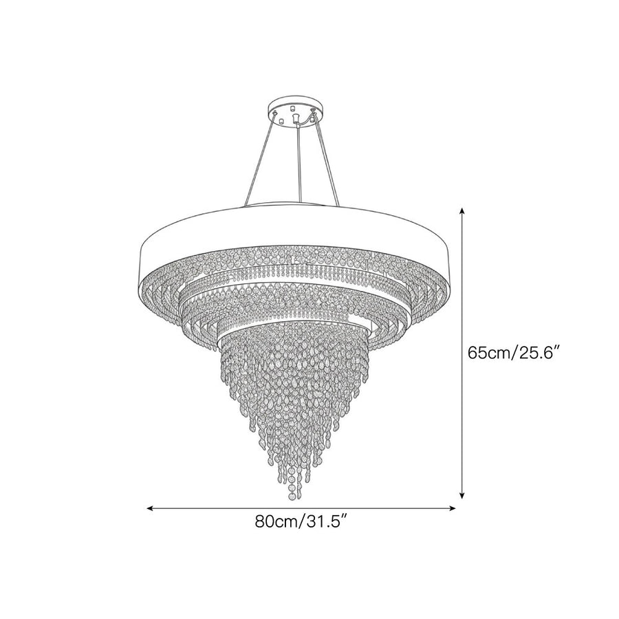 Rylight Crystal Chandelier – detail 3 — Dimension drawings 1