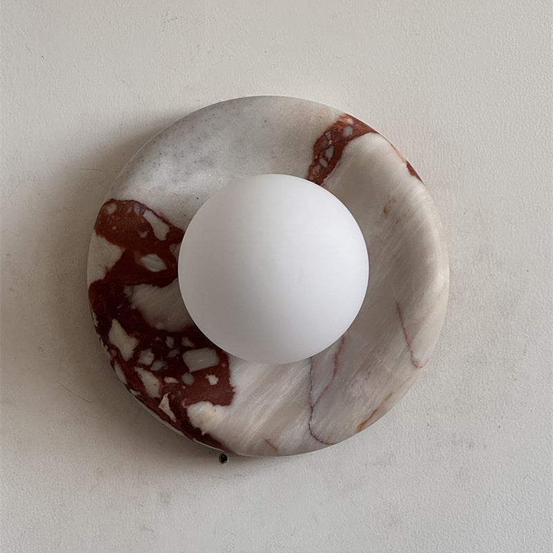 Orli Red Marble Sconce