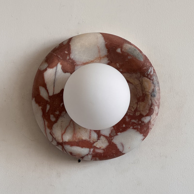 Orli Red Marble Sconce