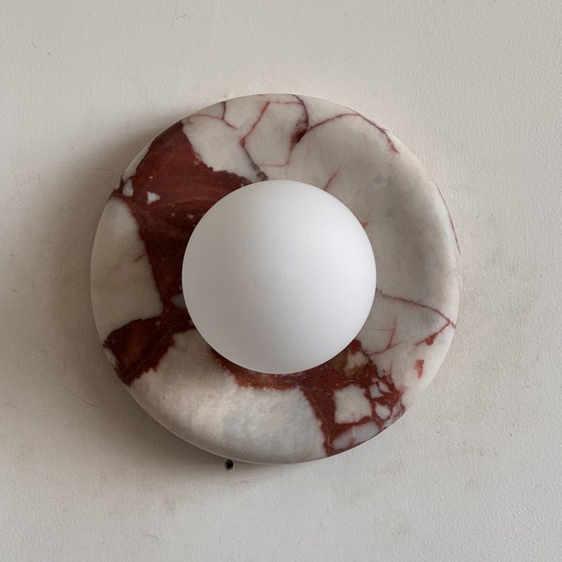 Orli Red Marble Sconce