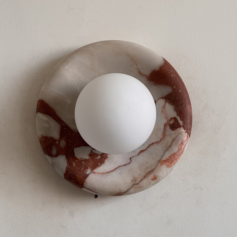 Orli Red Marble Sconce