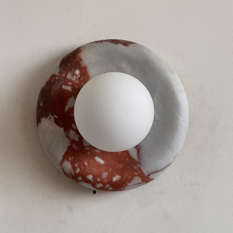 Orli Red Marble Sconce