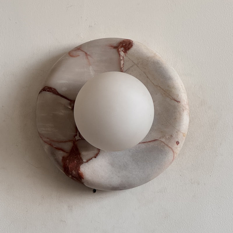 Orli Red Marble Sconce