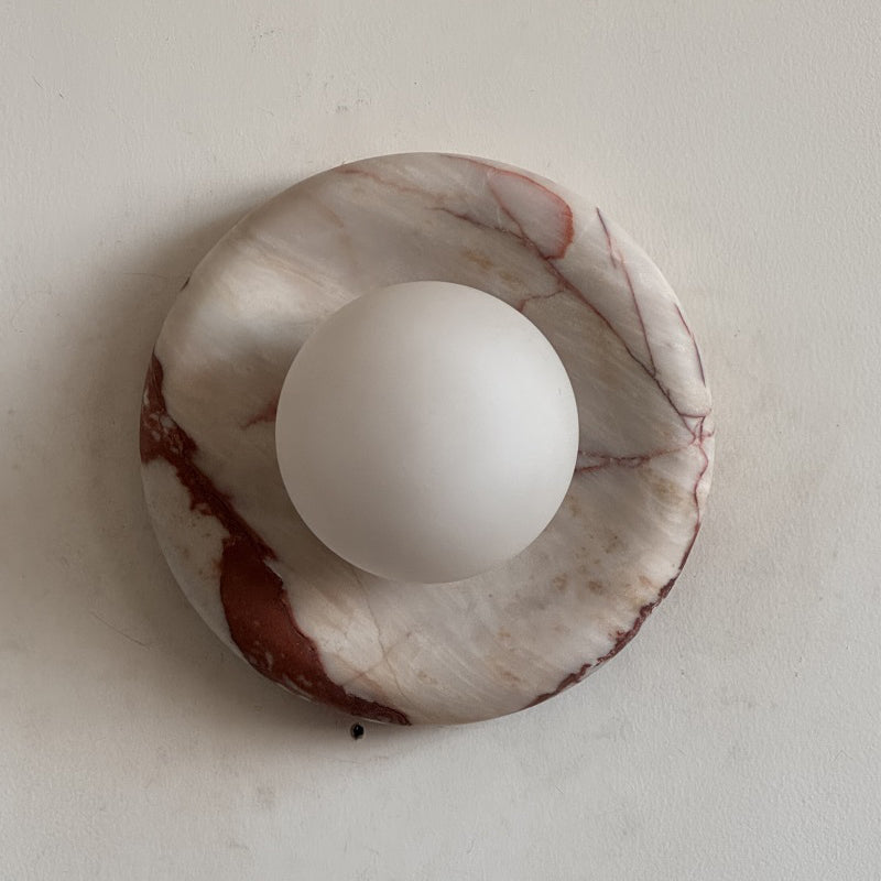 Orli Red Marble Sconce