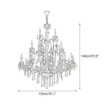 Sabella Crystal Chandelier – detail 6 — Dimension drawings 4