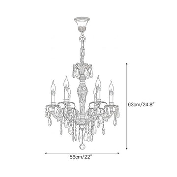 Sabella Crystal Chandelier – detail 3 — Dimension drawings 1