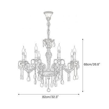 Sabella Crystal Chandelier – detail 4 — Dimension drawings 2