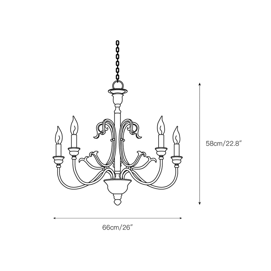 Sabine Chandelier – detail 3 — Dimension drawings 1