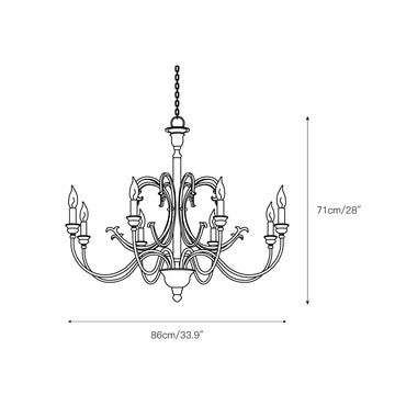 Sabine Chandelier – detail 4 — Dimension drawings 2