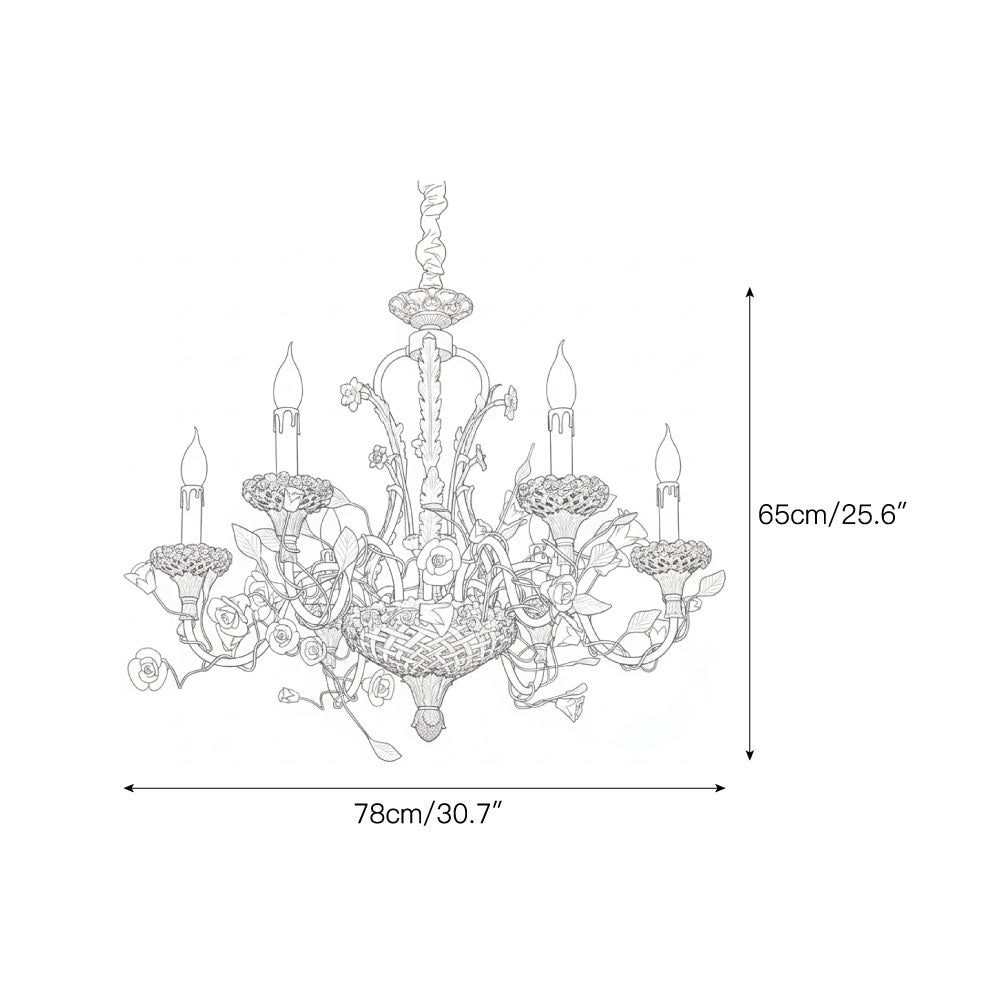 Sabine Flowers Chandelier