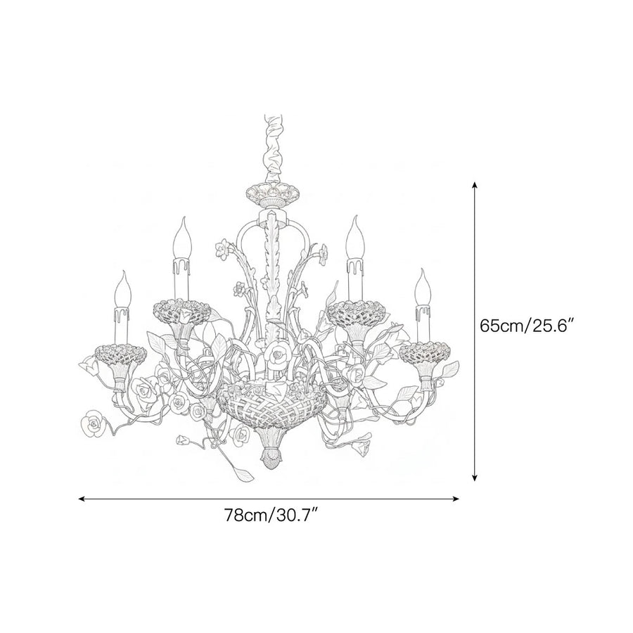 Sabine Flowers Chandelier – detail 3 — Dimension drawings 1