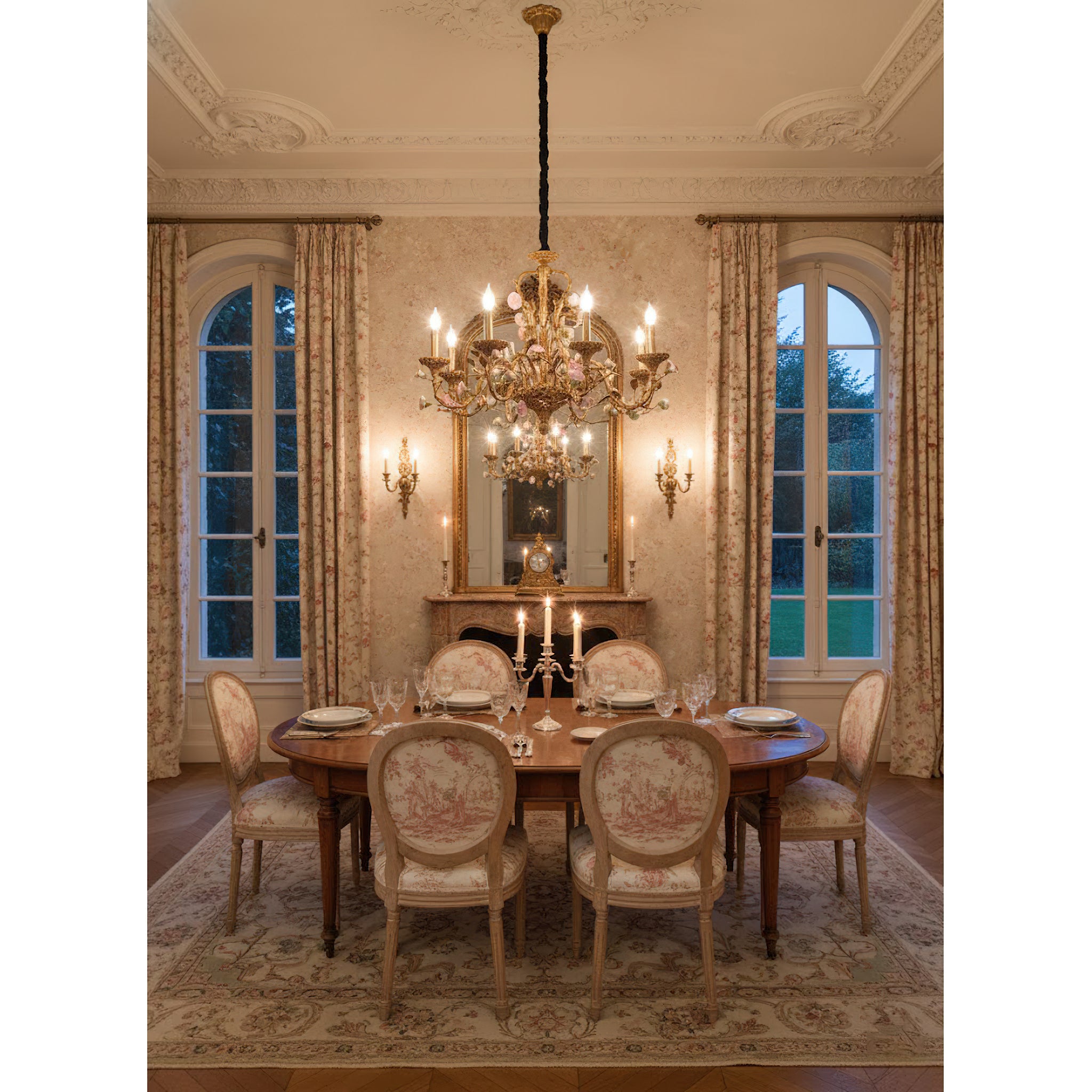 Sabine Flowers Chandelier