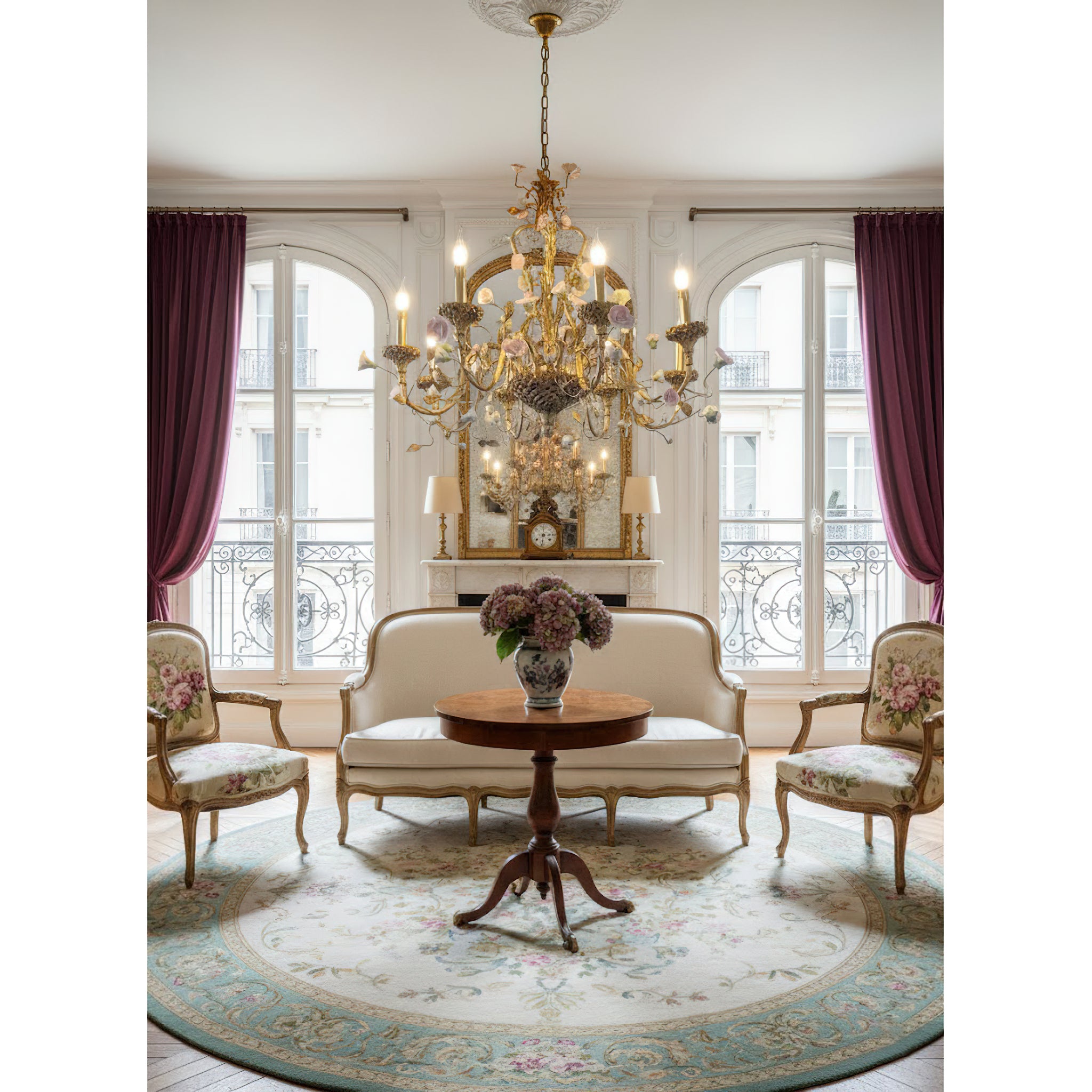 Sabine Flowers Chandelier