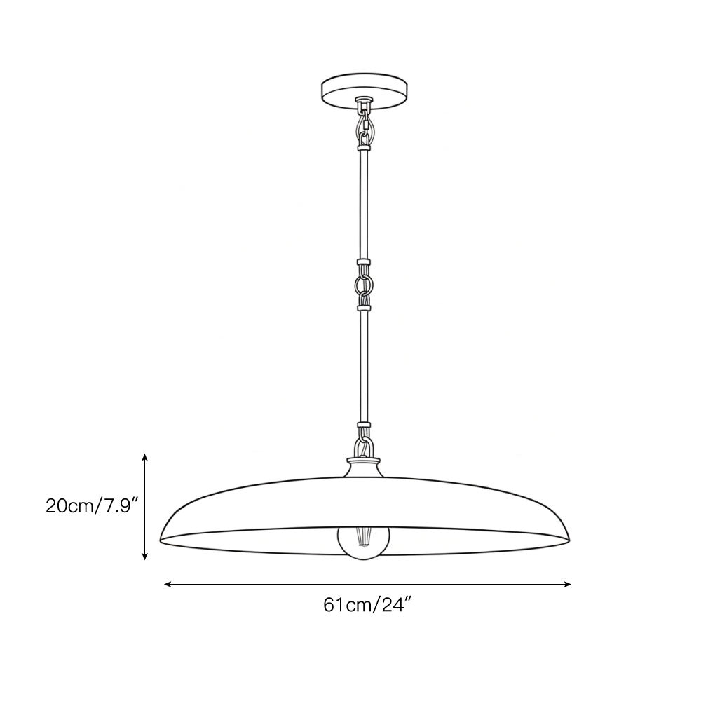 Sadie Saucer Shaped Pendant Lamp