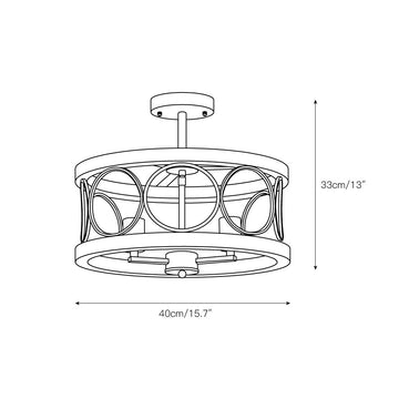 Salima Ceiling Light – detail 3 — Dimension drawings 1