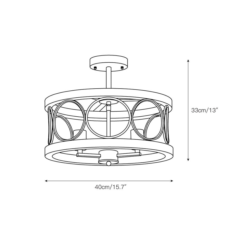 Salima Ceiling Light – detail 3 — Dimension drawings 1