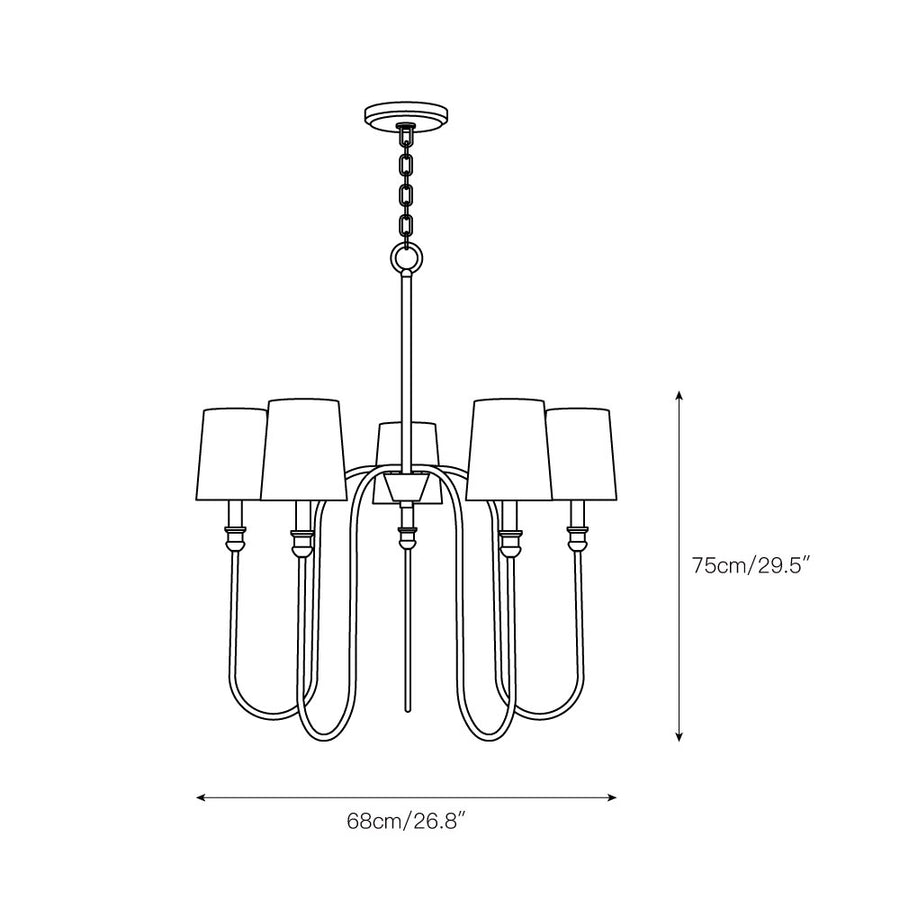 Sanibel Chandelier – detail 3 — Dimension drawings 1