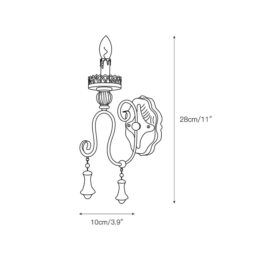 Santa Trinita Sconce – detail 3 — Dimension drawings 1