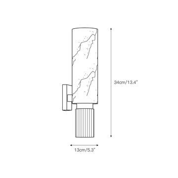 Santorini Alabaster Wall Lamp – detail 3 — Dimension drawings 1