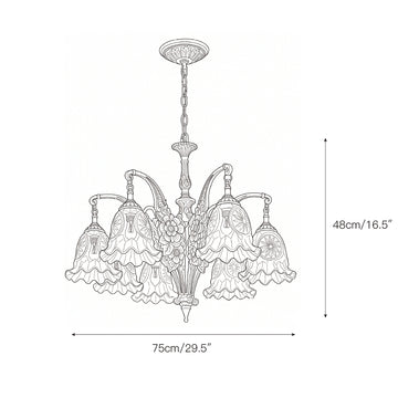 Savannah Bell Chandelier – detail 4 — Dimension drawings 2