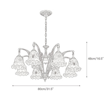 Savannah Bell Chandelier – detail 5 — Dimension drawings 3