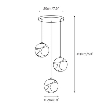 Savina Alabaster Pendant Light – detail 4 — Dimension drawings 2