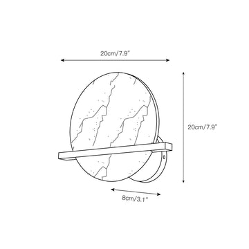 Savion Alabaster Wall Lamp – detail 3 — Dimension drawings 1