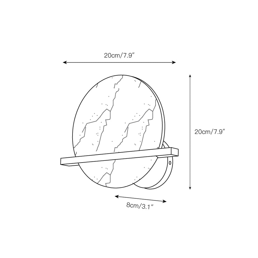 Savion Alabaster Wall Lamp – detail 3 — Dimension drawings 1