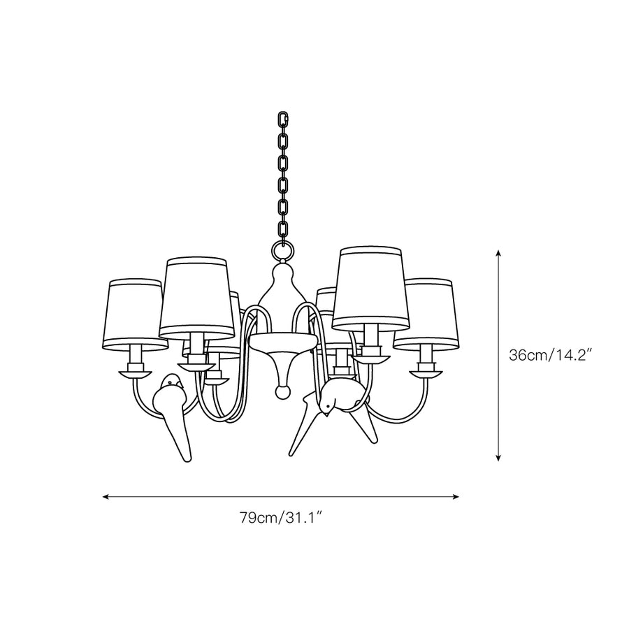 Savor Chandelier – detail 3 — Dimension drawings 1
