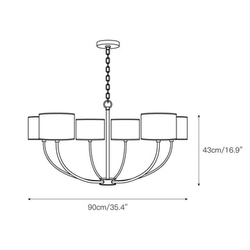 Sawyer Chandelier – detail 4 — Dimension drawings 2