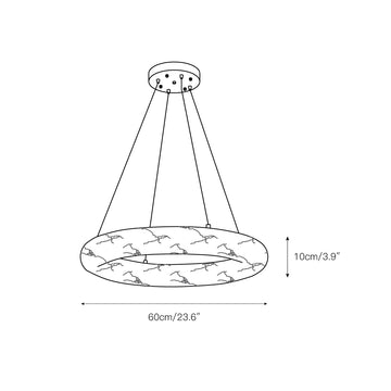 Scarlett Alabaster Chandelier – detail 3 — Dimension drawings 1