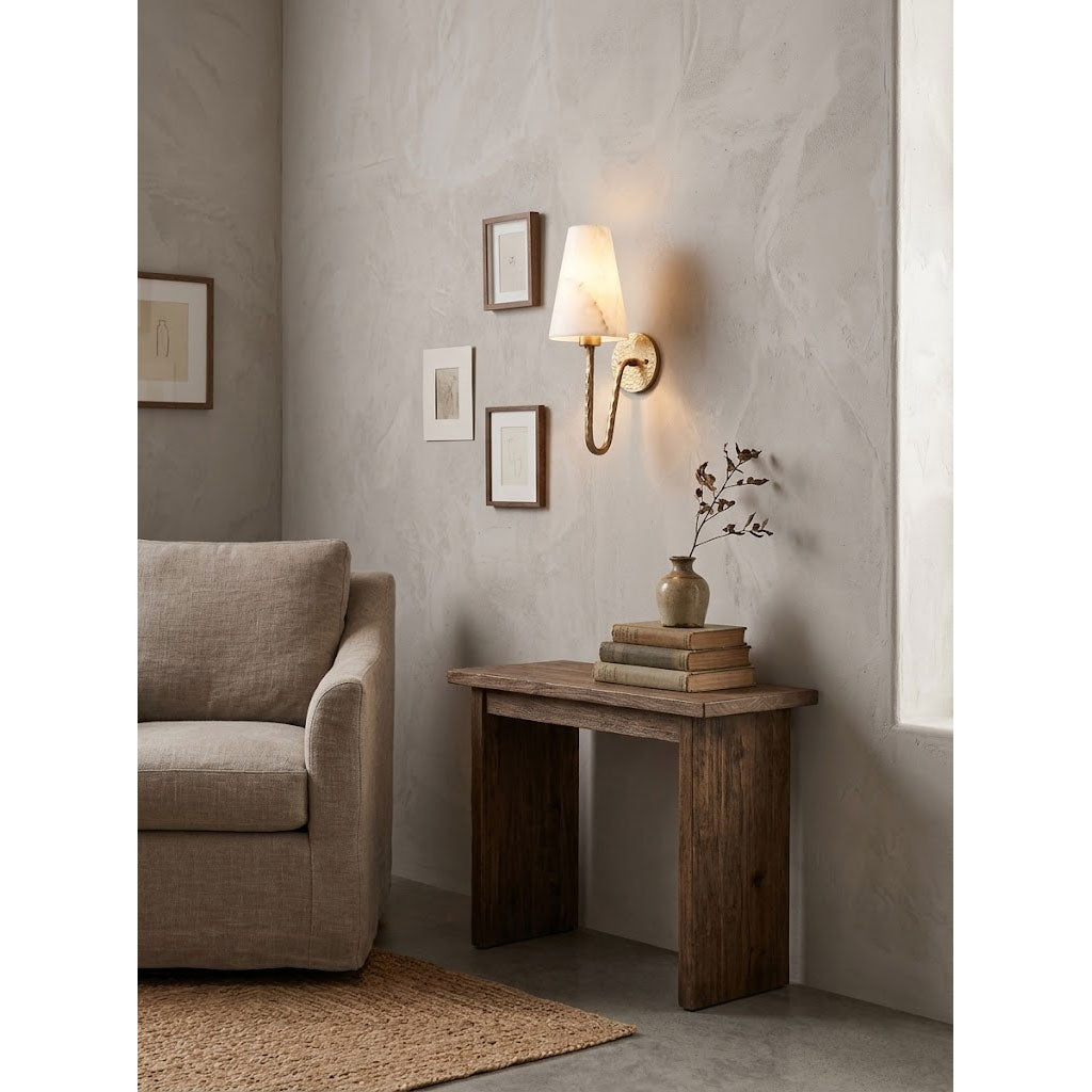 Scoop Alabaster Wall Sconce