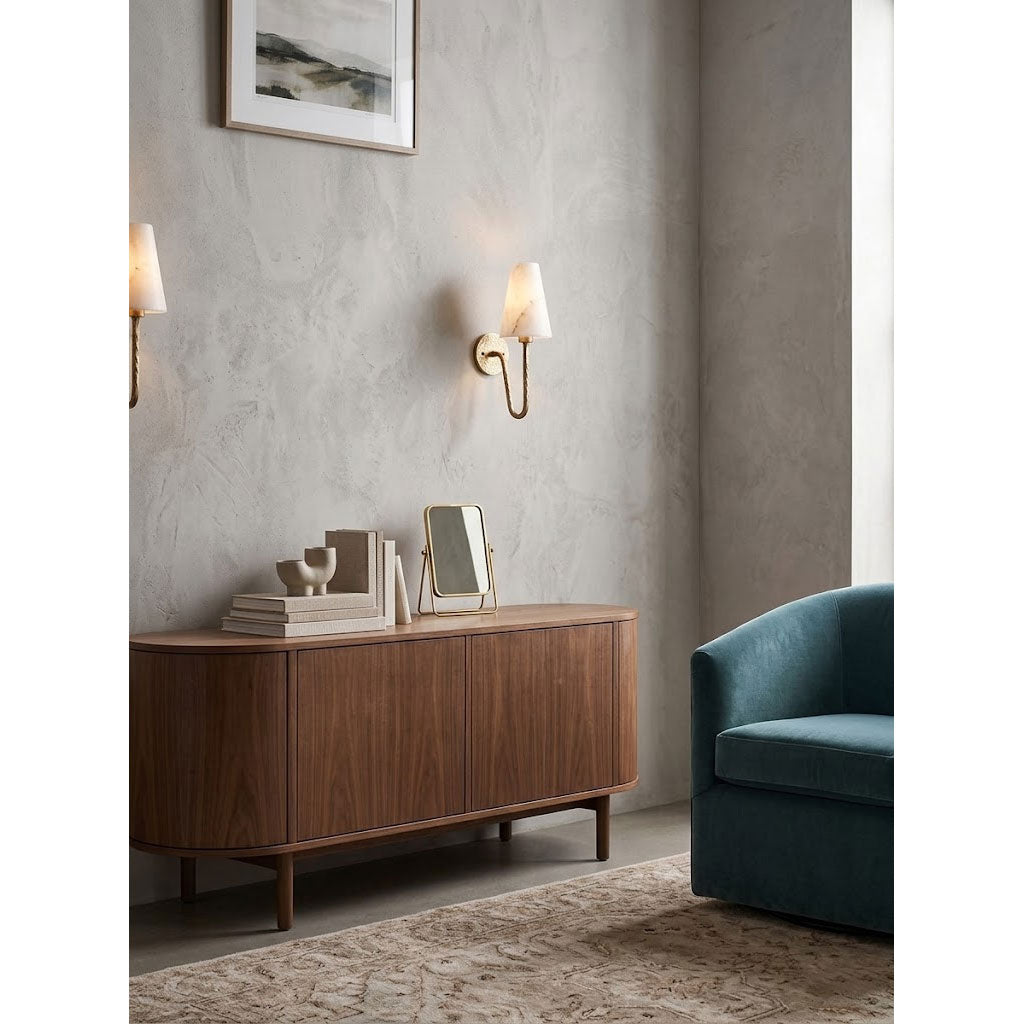 Scoop Alabaster Wall Sconce