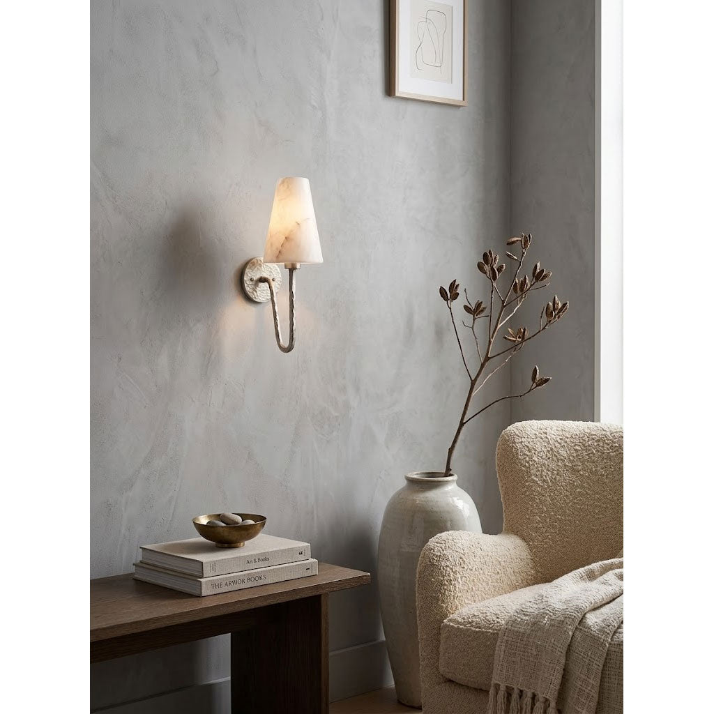Scoop Alabaster Wall Sconce