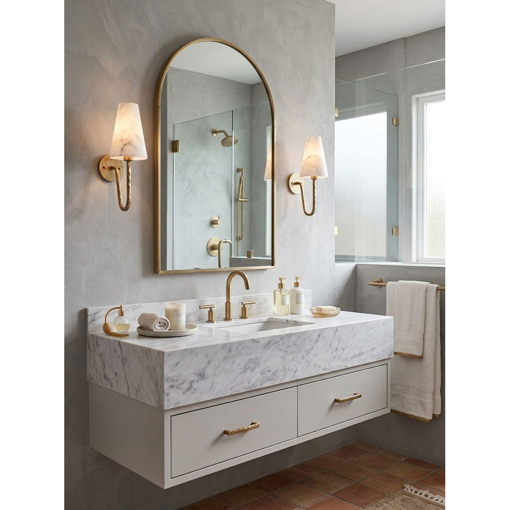 Scoop Alabaster Wall Sconce