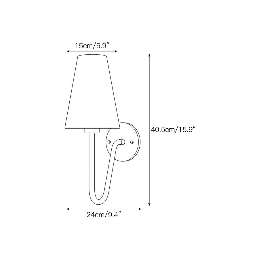 Scoop Alabaster Wall Sconce – detail 3 — Dimension drawings 1