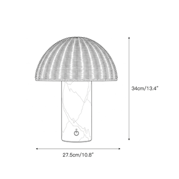 Seine Marble Tabla Lamp – detail 3 — Dimension drawings 1