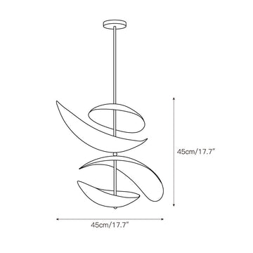 Selene Floating Pendant Lamp – detail 5 — Dimension drawings 3
