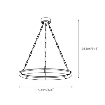 Sennett Alabaster Chandelier – detail 3 — Dimension drawings 1