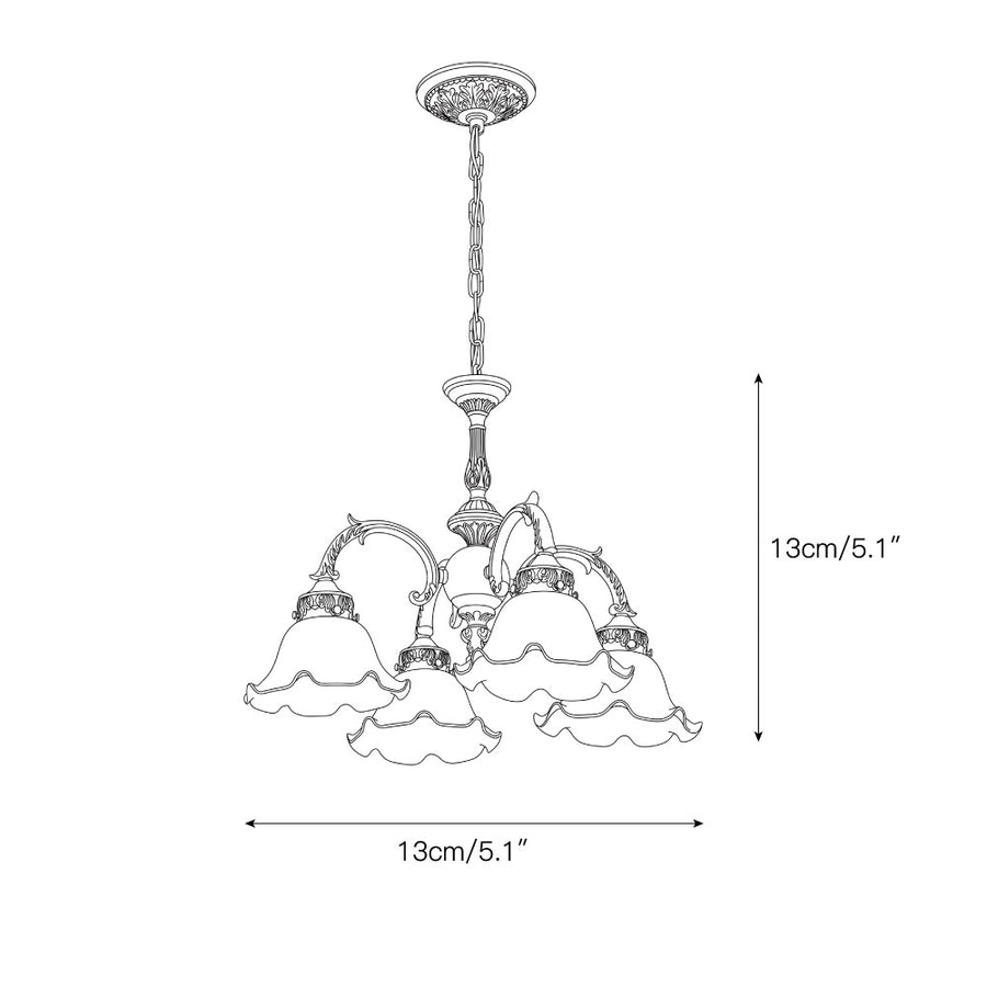 Seraphina Chandelier – detail 3 — Dimension drawings 1