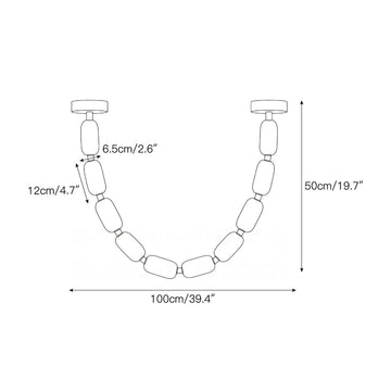 Seravelle Alabaster Chandelier – detail 3 — Dimension drawings 1