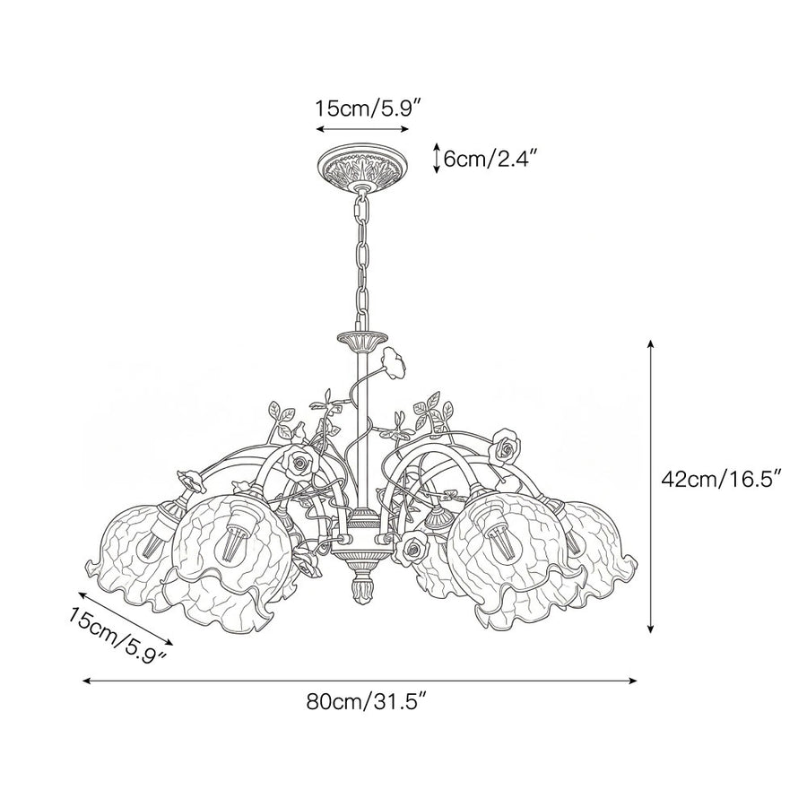 Serenade Chandelier – detail 4 — Dimension drawings 2