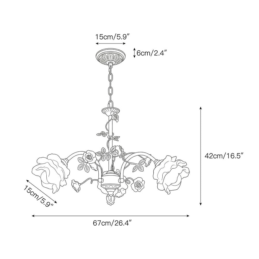 Serenade Chandelier – detail 7 — Dimension drawings 5