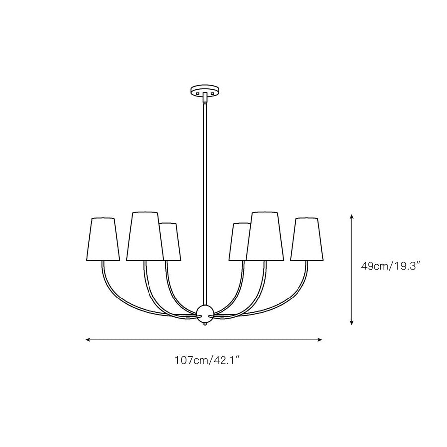 Shannon Chandelier – detail 4 — Dimension drawings 2