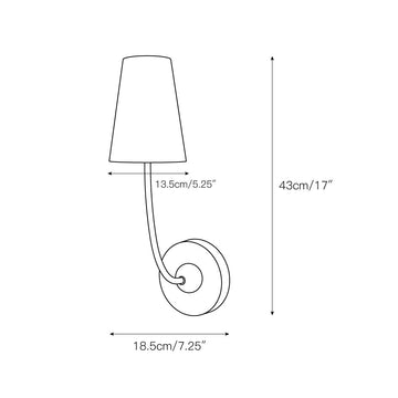 Shannon Wall Lamp – detail 3 — Dimension drawings 1