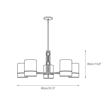 Montego Chandelier – detail 4 — Dimension drawings 2