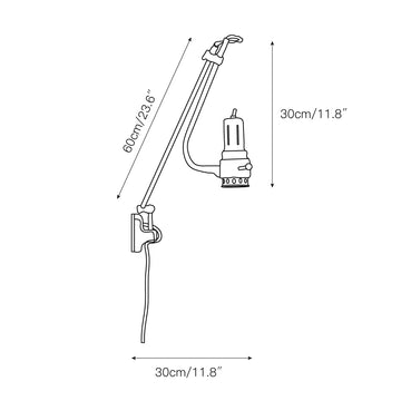 Signal Swing Arm Plug-in Sconce – detail 3 — Dimension drawings 1
