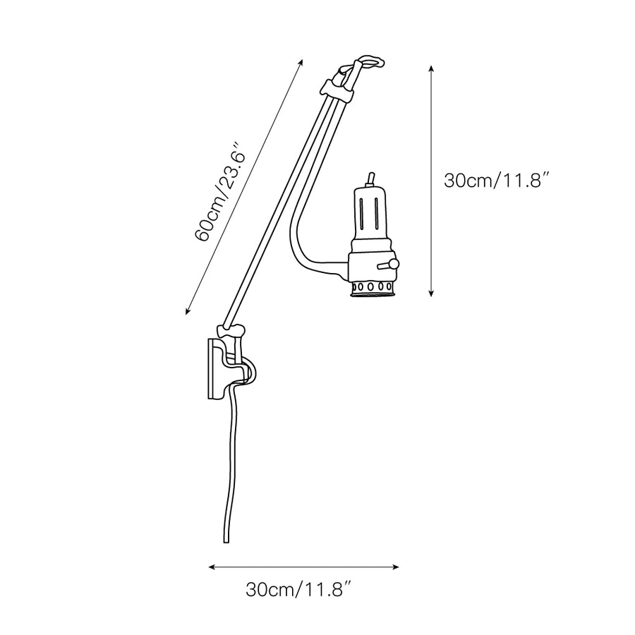 Signal Swing Arm Plug-in Sconce – detail 3 — Dimension drawings 1
