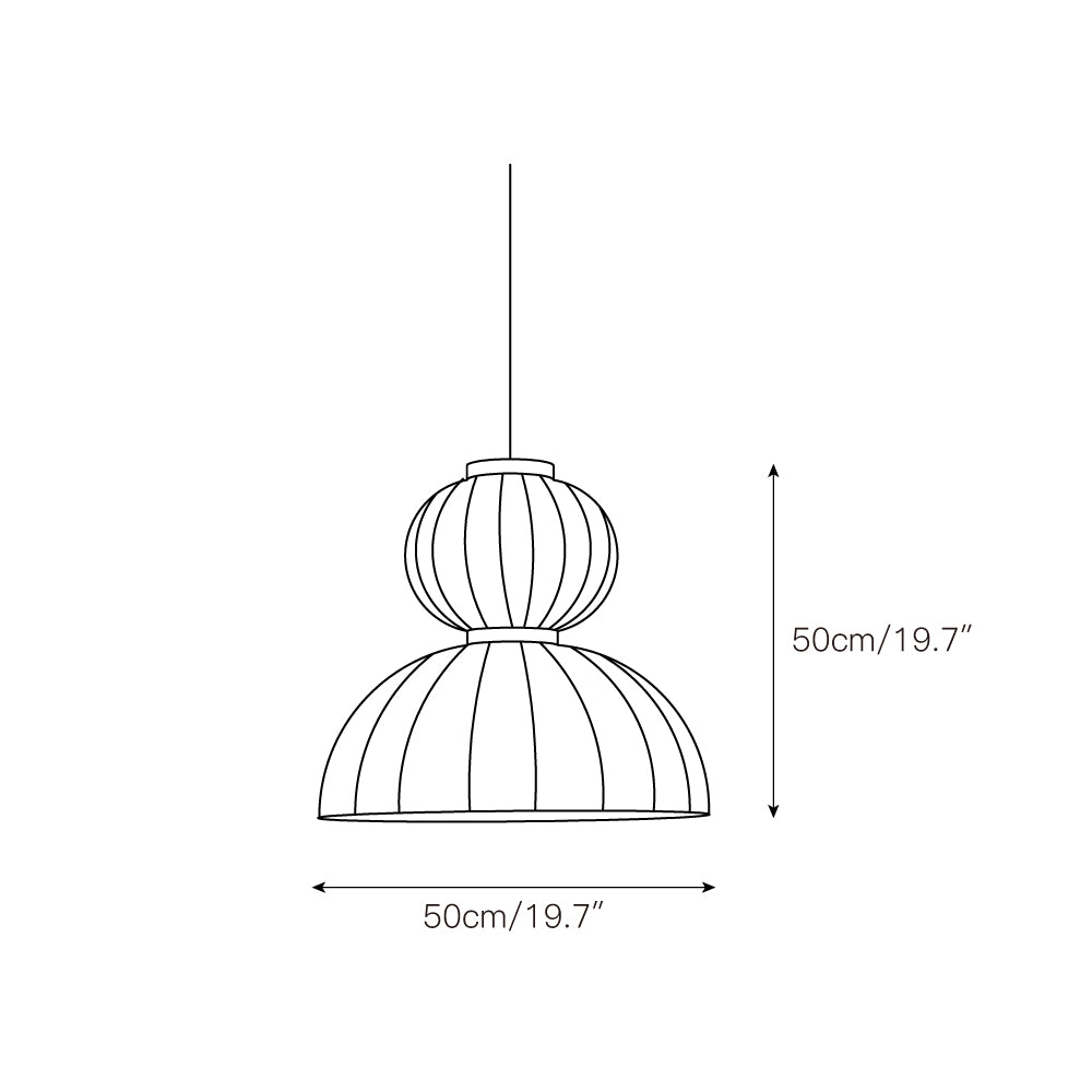 Lampe à suspension Formakami vers à soie