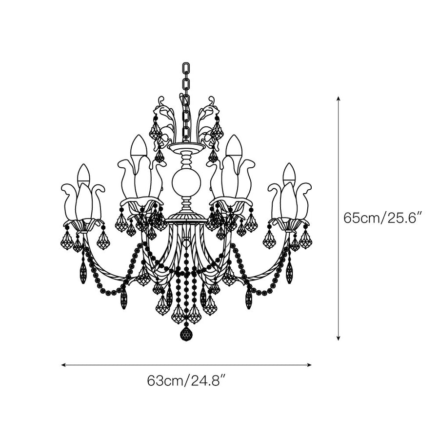 Silva Crystal Chandelier – detail 3 — Dimension drawings 1